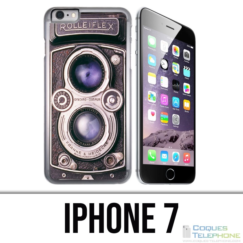 Coque iPhone 7 - Appareil Photo Vintage Noir