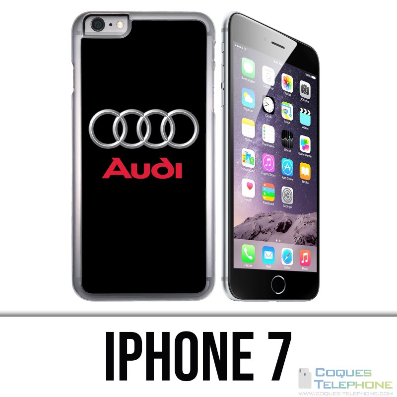 Coque iPhone 7 - Audi Logo Métal