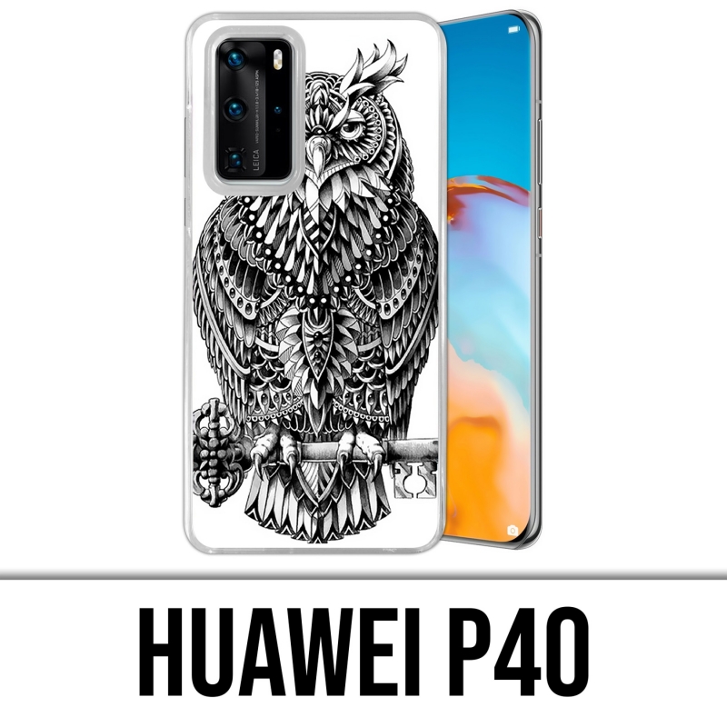 Coque Huawei P40 - Hibou Azteque