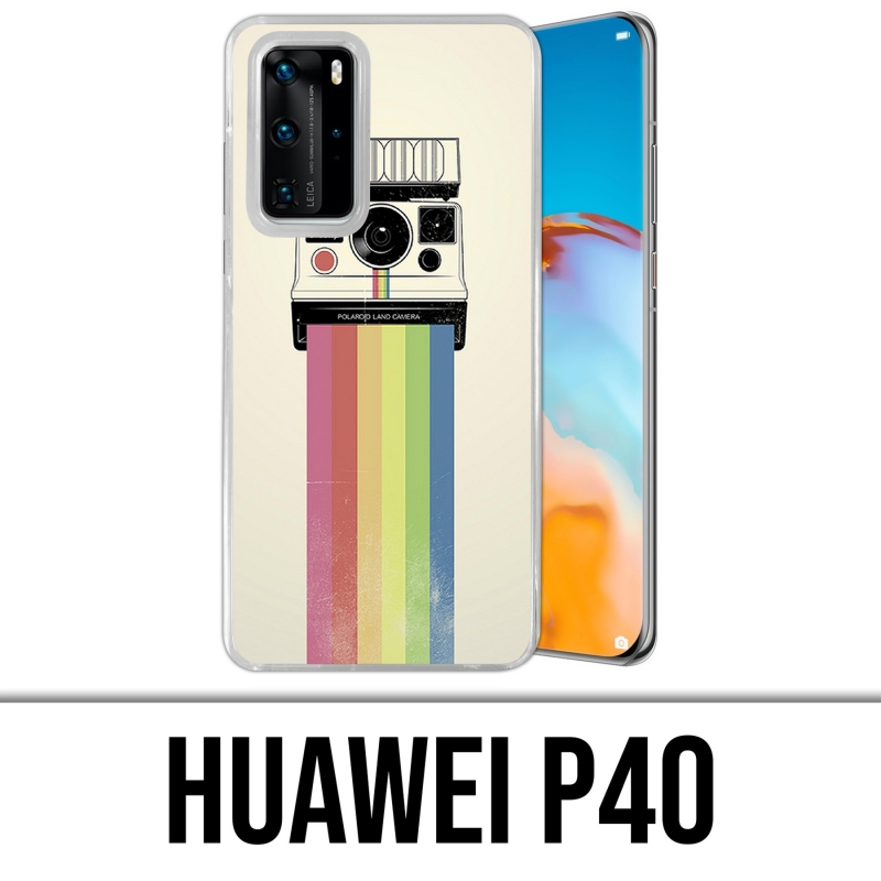 Coque Huawei P40 - Polaroid Arc En Ciel Rainbow