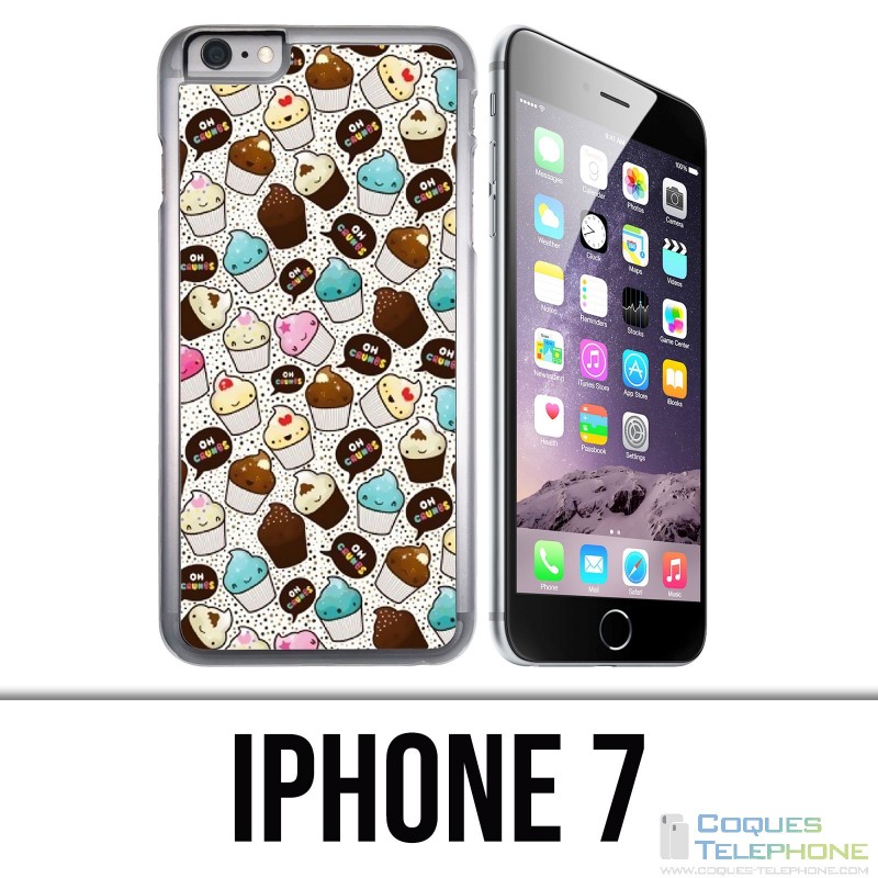 Coque iPhone 7 - Cupcake Kawaii