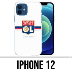 Coque iPhone 12 - OL Olympique Lyonnais Logo Bandeau