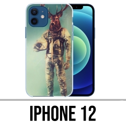 Coque iPhone 12 - Animal Astronaute Cerf