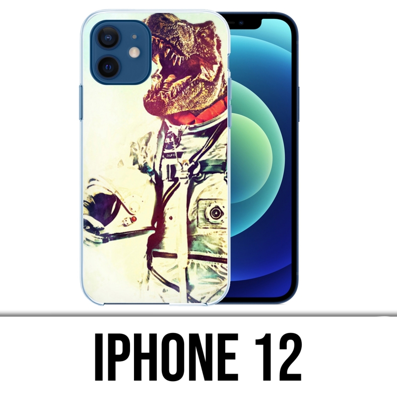 Coque iPhone 12 - Animal Astronaute Dinosaure