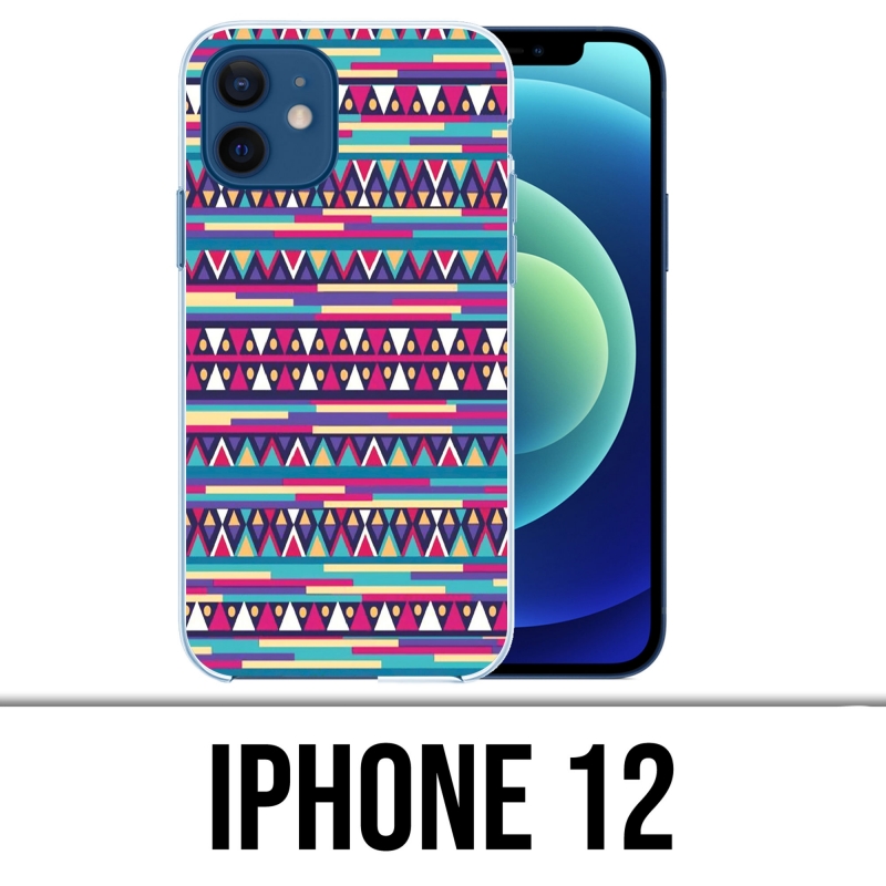 Custodia per iPhone 12 - rosa azteque