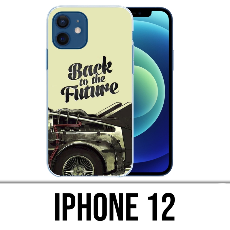 Coque iPhone 12 - Back To The Future Delorean 2