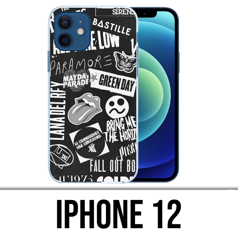 Coque iPhone 12 - Badge Rock