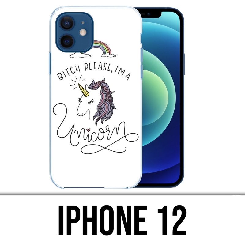IPhone 12 Case - Hündin bitte Einhorn Einhorn
