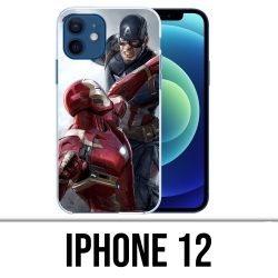 Funda para iPhone 12 - Capitán América Vs Iron Man Avengers