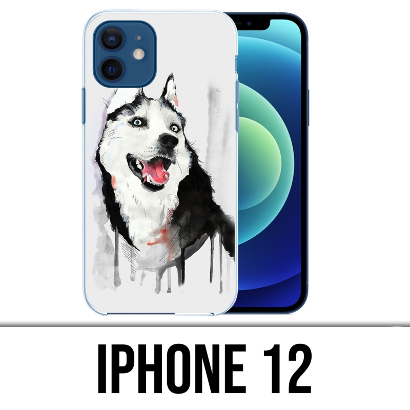 Custodia per iPhone 12 - Husky Splash Dog