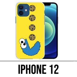 Coque iPhone 12 - Cookie Monster Pacman