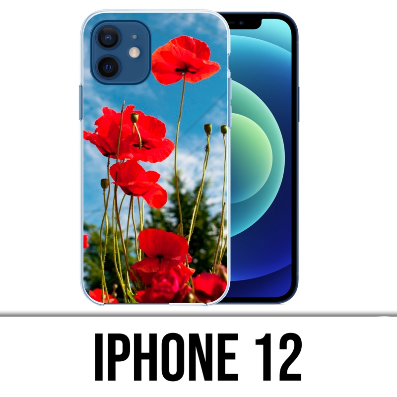 Coque iPhone 12 - Coquelicots 1