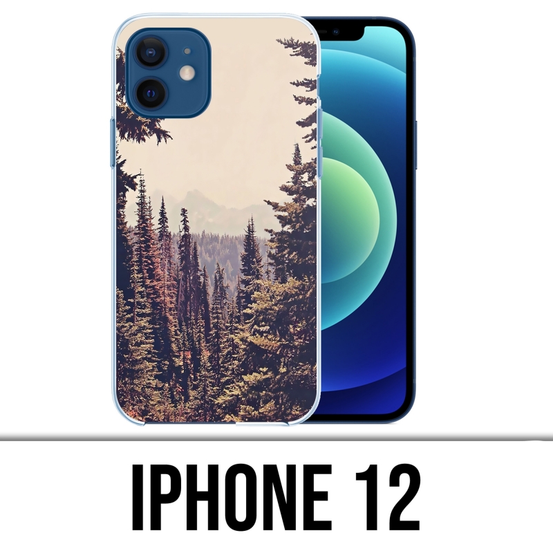 Custodia per iPhone 12 - Foresta di abeti