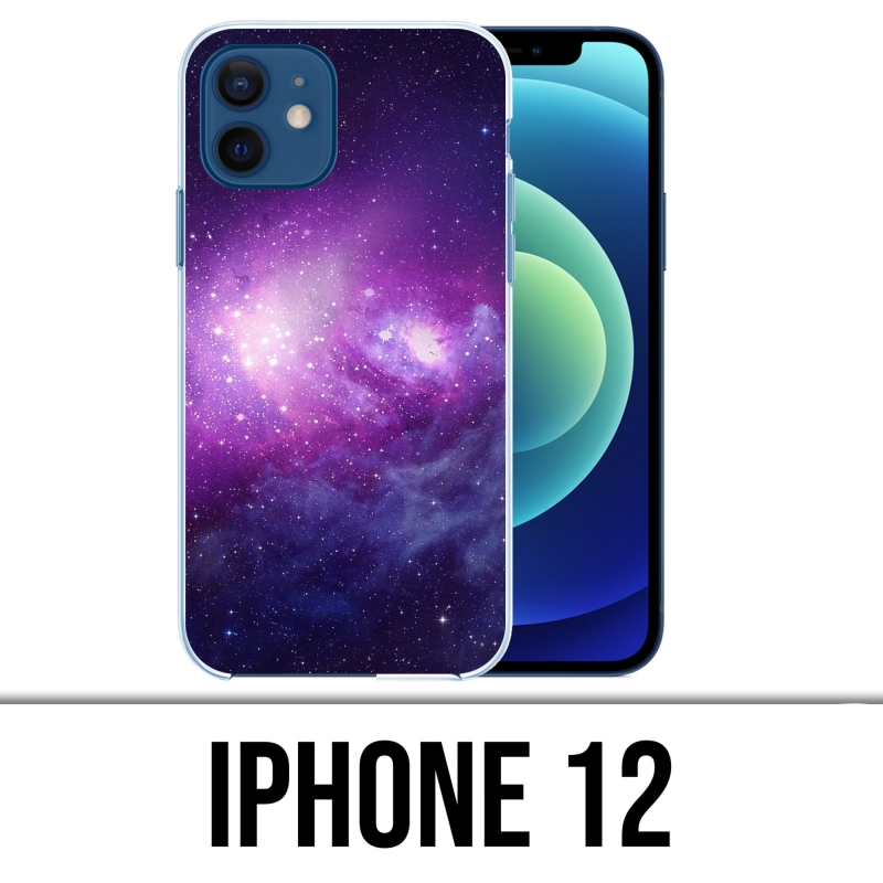 Custodia per iPhone 12 - Galaxy viola