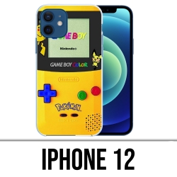 Coque iPhone 12 - Game Boy Color Pikachu Jaune Pokémon