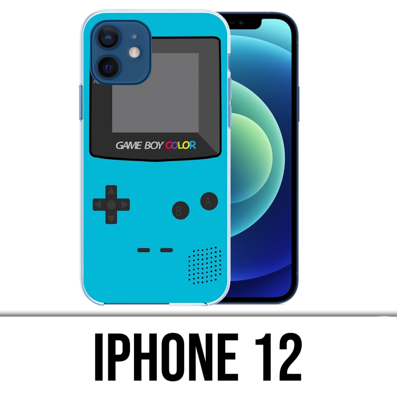 Custodia per iPhone 12 - Game Boy Color Turchese
