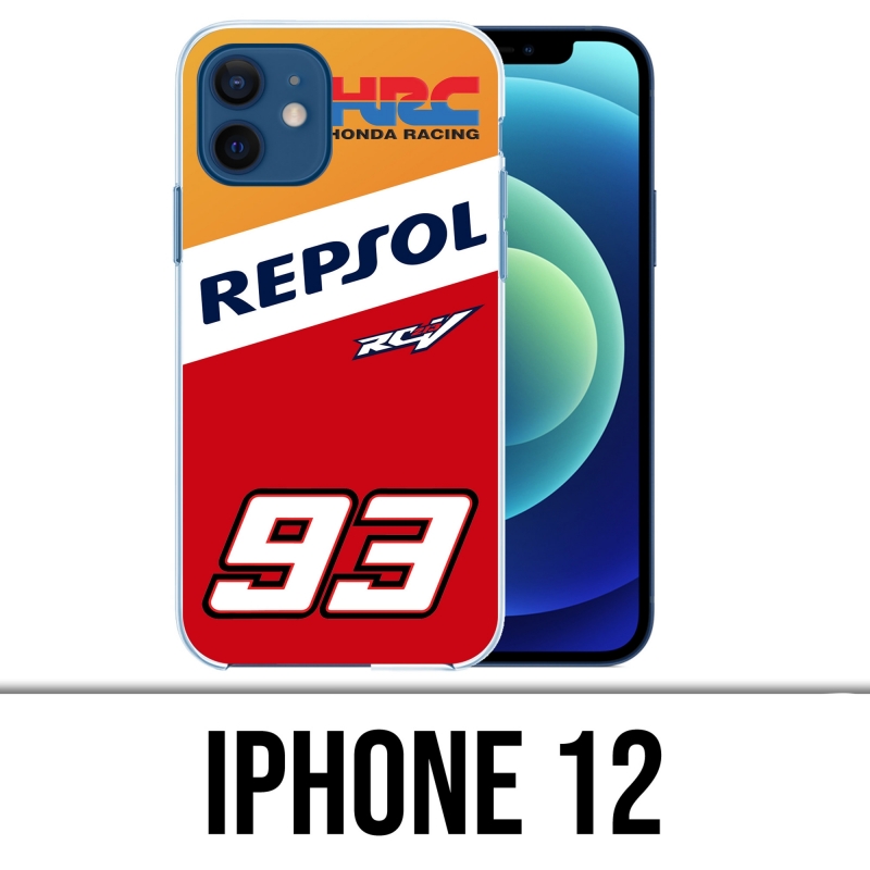 Coque iPhone 12 - Honda-Repsol-Marquez