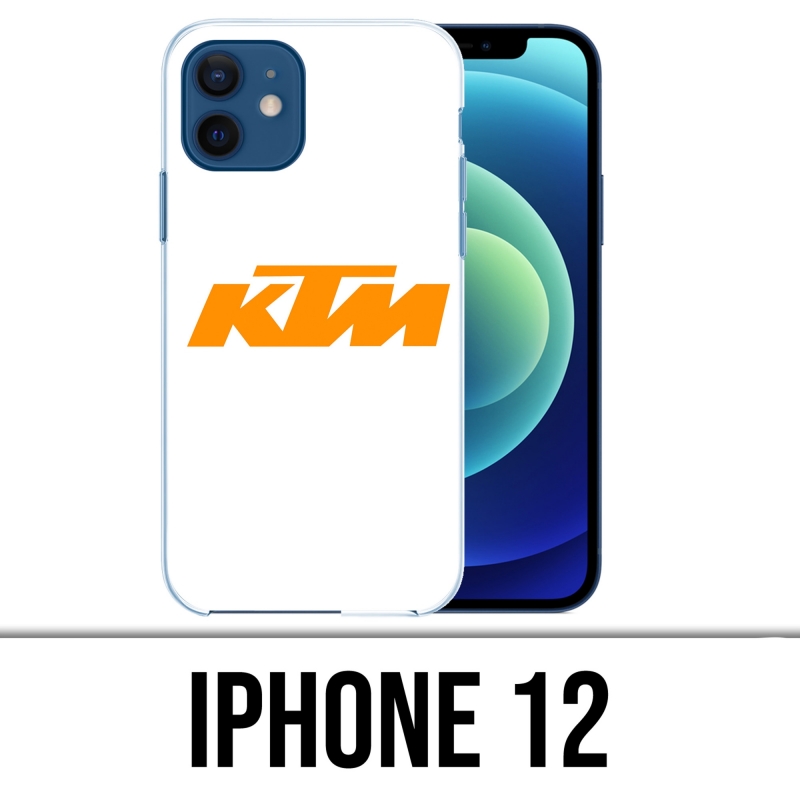 Funda para iPhone 12 - Logo Ktm Fondo Blanco