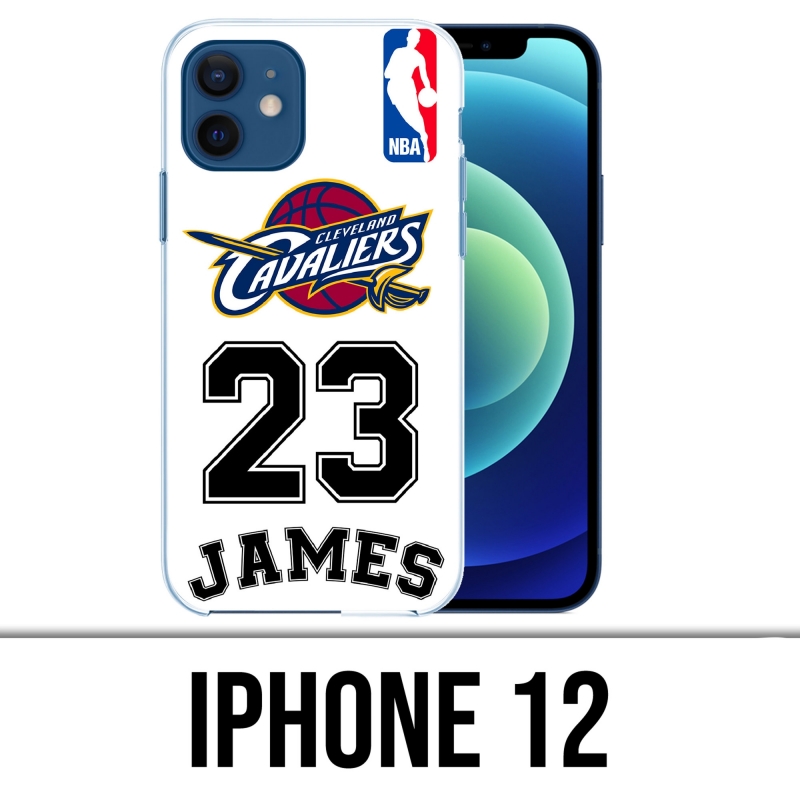 Coque iPhone 12 - Lebron James Blanc