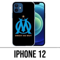 Custodia per iPhone 12 - Logo Om Marseille nera
