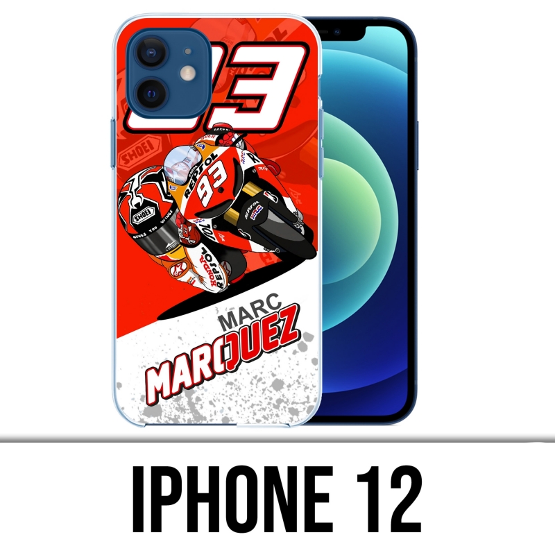 Coque iPhone 12 - Marquez Cartoon