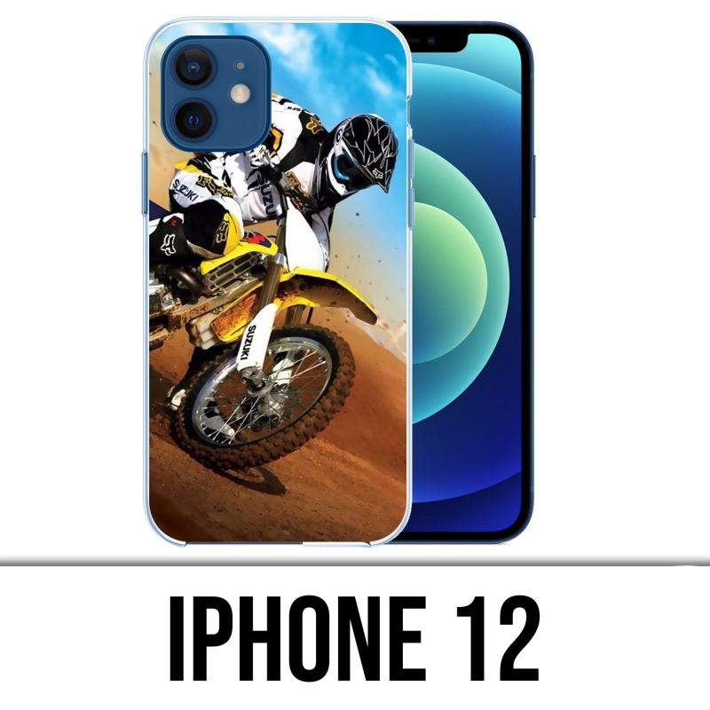 Custodia per iPhone 12 - Sabbia Motocross