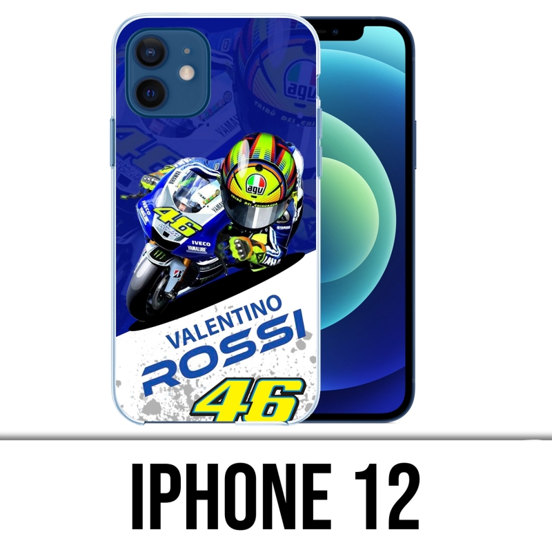 Coque iPhone 12 - Motogp Rossi Cartoon Galaxy