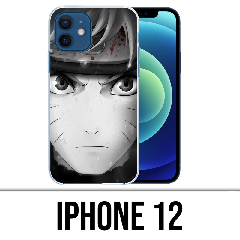 Coque iPhone 12 - Naruto Noir Et Blanc