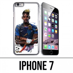 Funda iPhone 7 - Fútbol Francia Pogba Dibujo