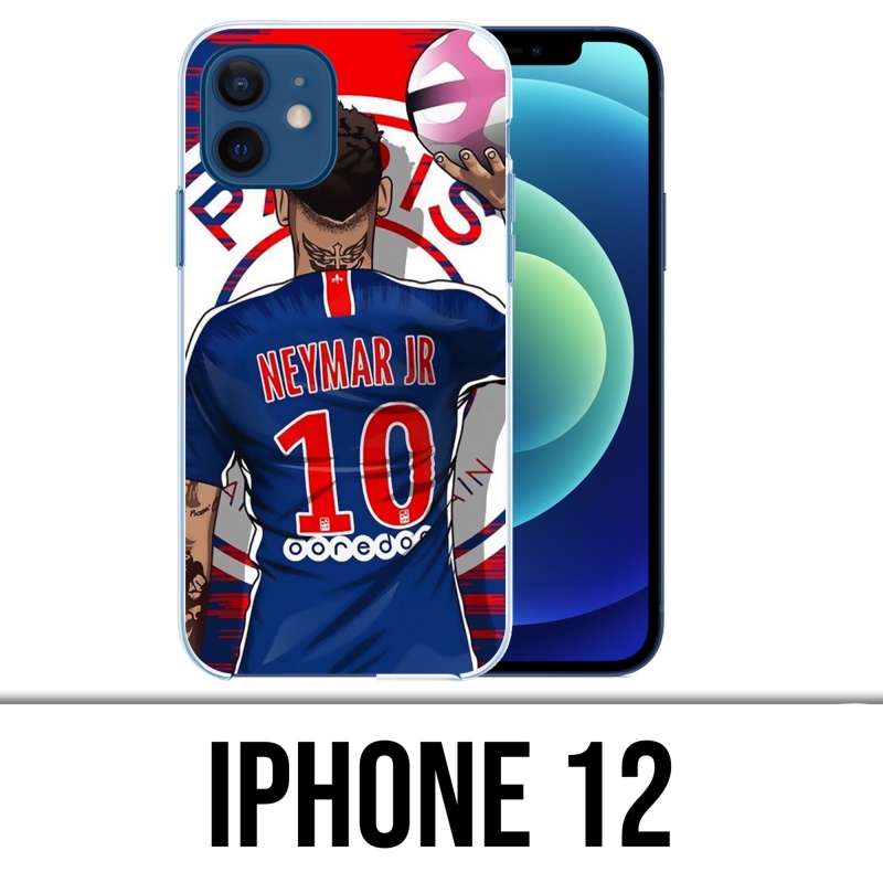 Coque iPhone 12 - Neymar Psg Cartoon