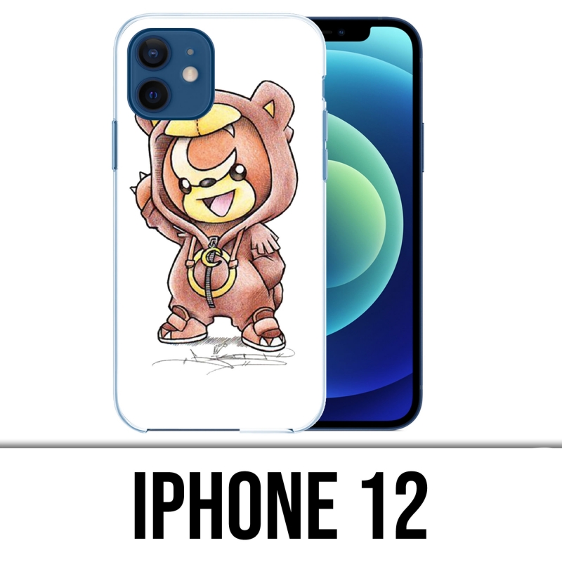 Coque iPhone 12 - Pokemon Bébé Teddiursa