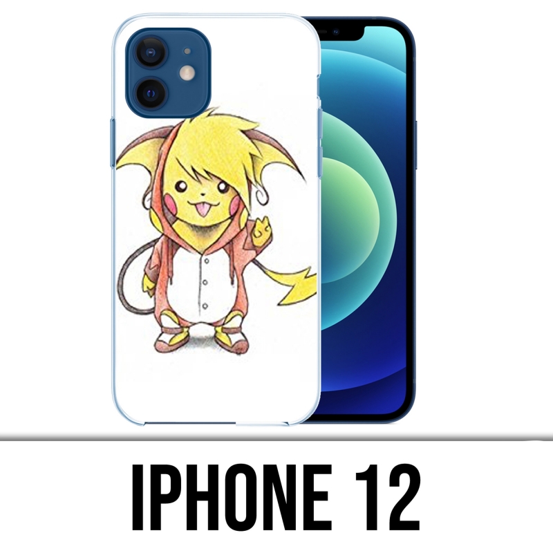 Coque iPhone 12 - Pokémon Bébé Raichu