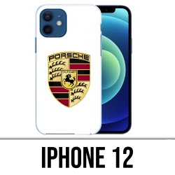 Funda para iPhone 12 - Logo Porsche Blanco