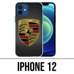 IPhone 12 Case - Porsche Logo Carbon