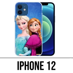 Coque iPhone 12 - Reine Des Neiges Elsa Et Anna