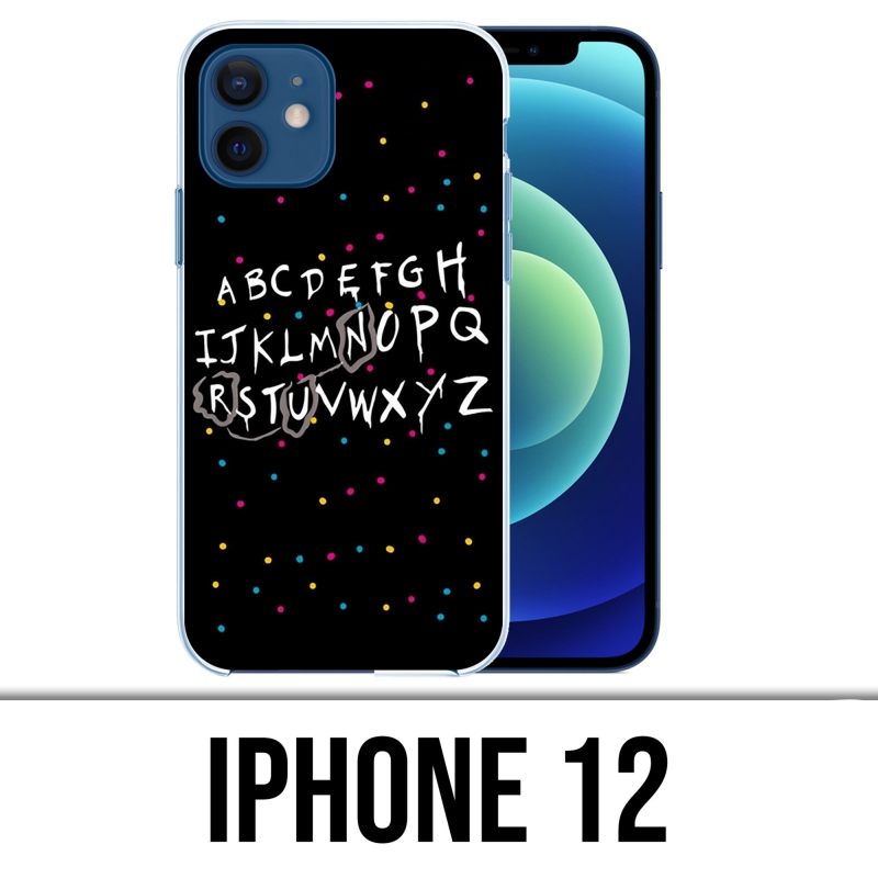 Coque iPhone 12 - Stranger Things Alphabet