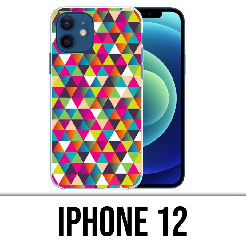 Custodia per iPhone 12 - Triangolo multicolore