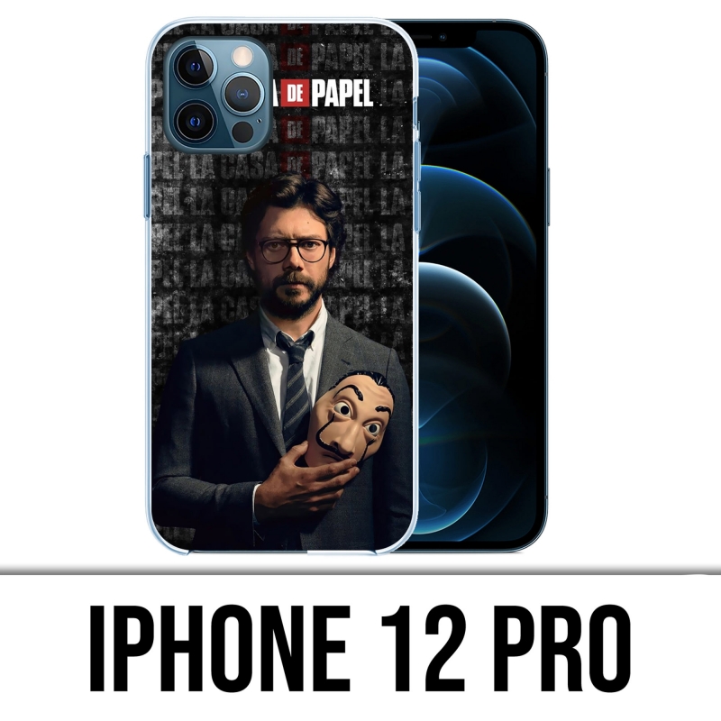 Coque iPhone 12 Pro - La Casa De Papel - Professeur Masque