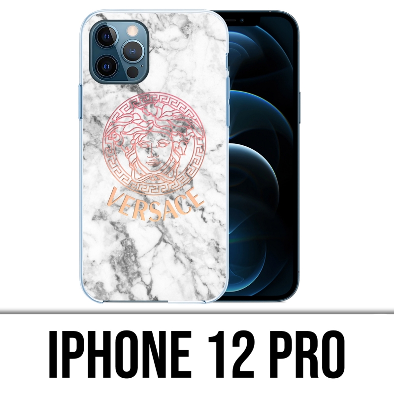 Funda para iPhone 12 Pro - Versace White Marble