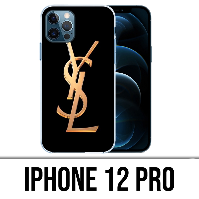 Funda para iPhone 12 Pro - Ysl Yves Saint Laurent Gold Logo