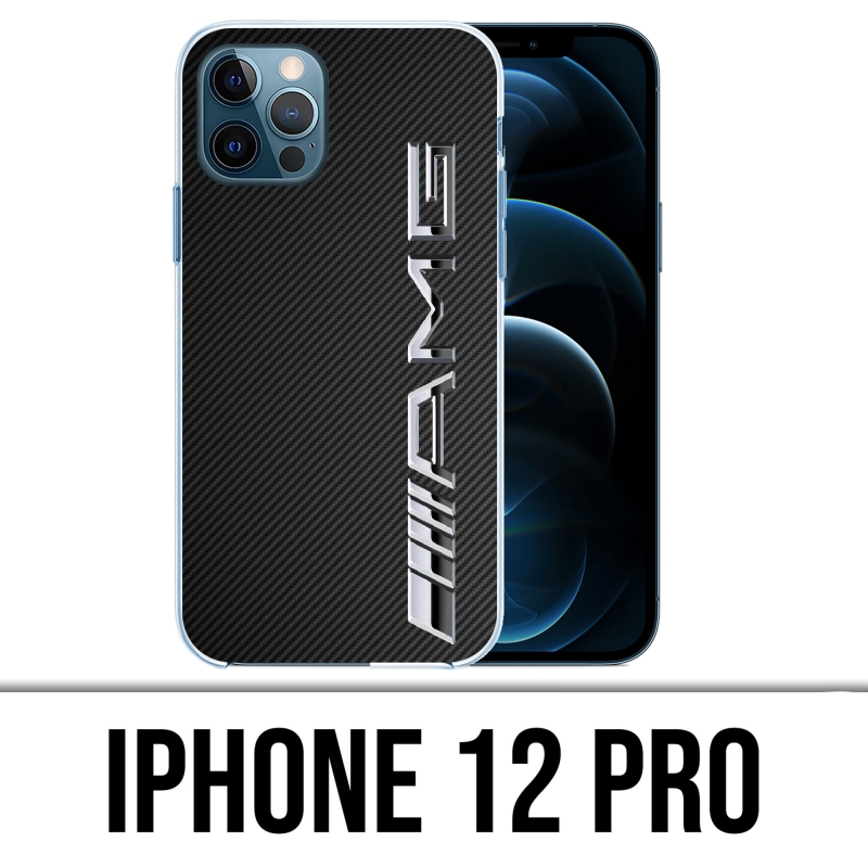 Coque iPhone 12 Pro - Amg Carbone Logo