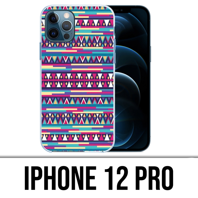 Custodia per iPhone 12 Pro - Rosa azteco