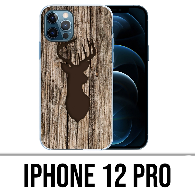 Custodia per iPhone 12 Pro - Legno di cervo