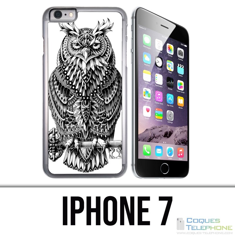 Coque iPhone 7 - Hibou Azteque