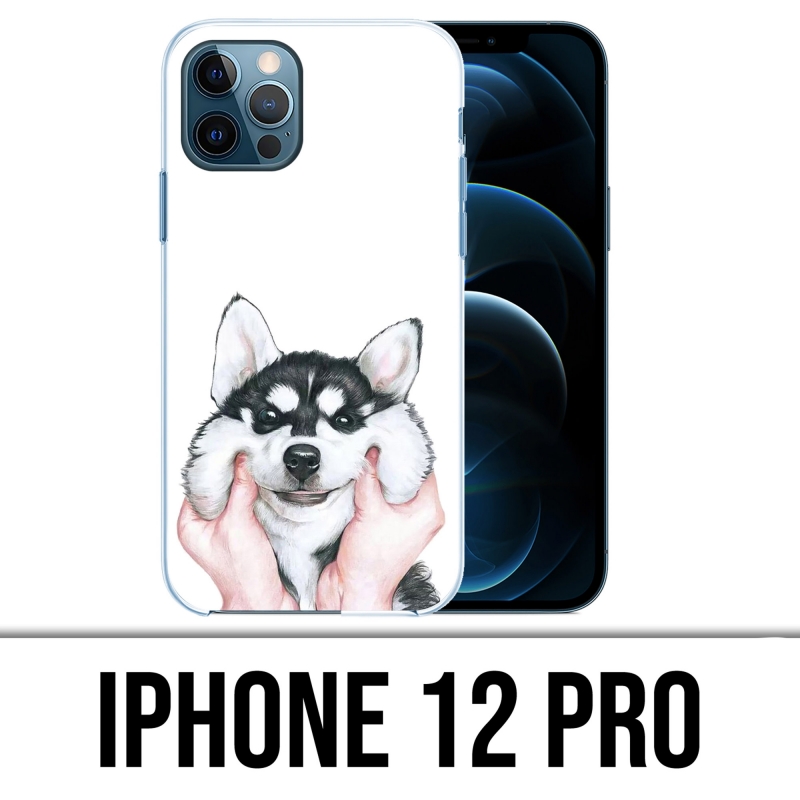 Funda para iPhone 12 Pro - Perro Husky Cheek