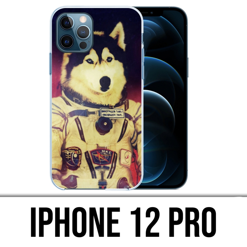 Coque iPhone 12 Pro - Chien Jusky Astronaute