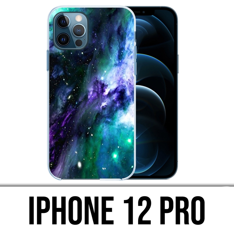 Coque iPhone 12 Pro - Galaxie Bleu