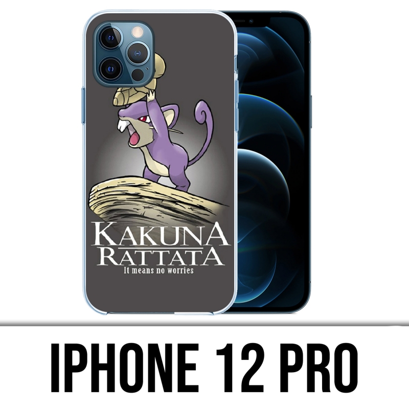 Coque iPhone 12 Pro - Hakuna Rattata Pokémon Roi Lion