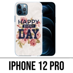 Coque iPhone 12 Pro - Happy Every Days Roses