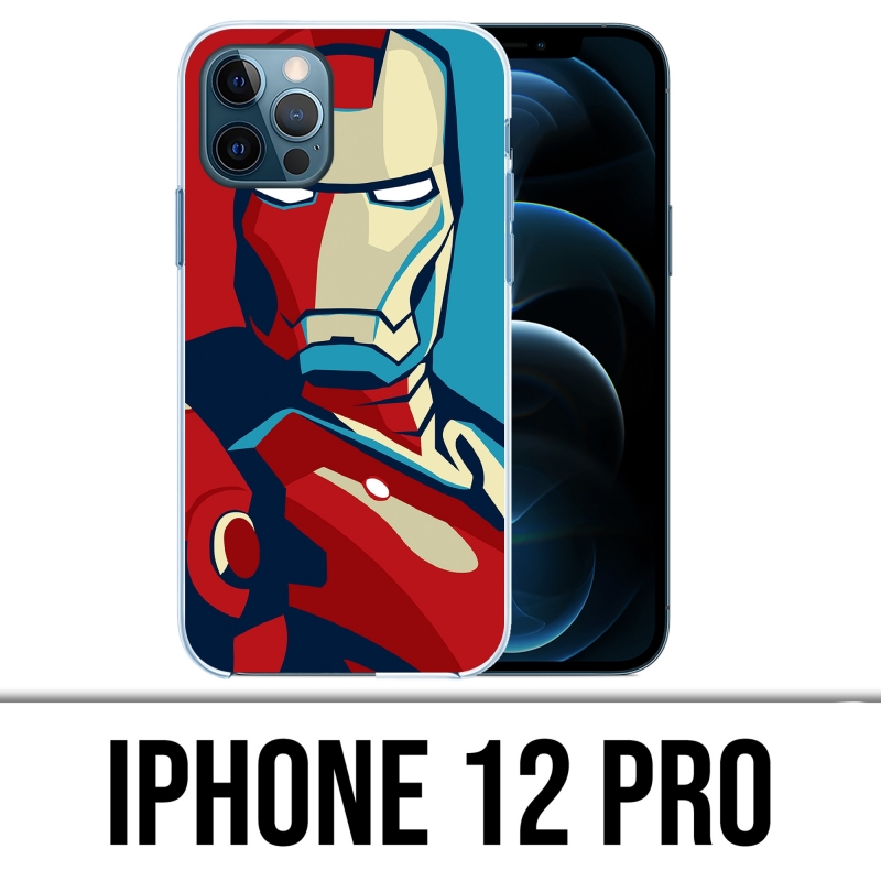 Coque iPhone 12 Pro - Iron Man Design Affiche